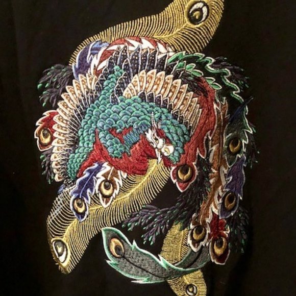 Eleven Paris Nolan Embroidered Feather Sweatshirt - Black/Multi - L - Picture 6 of 10